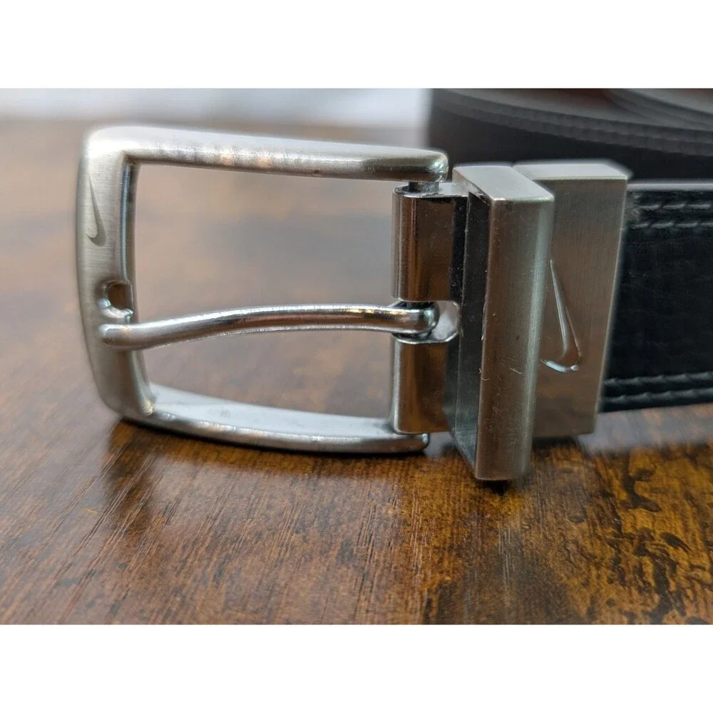 Nike Reversible Textured Synthetic Leather Belt Men’s Black/Brown Golf 51